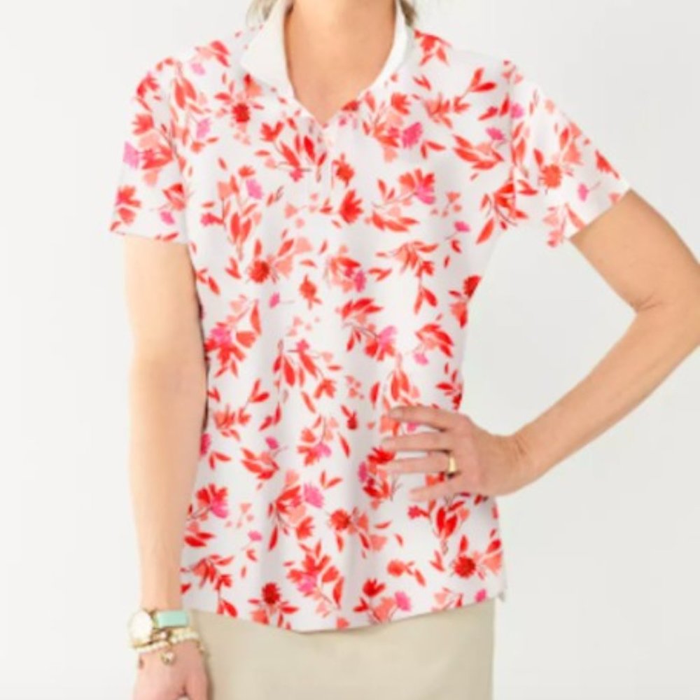 Women Croft & Barrow Essential Extra-Soft Polo Shirt - XL